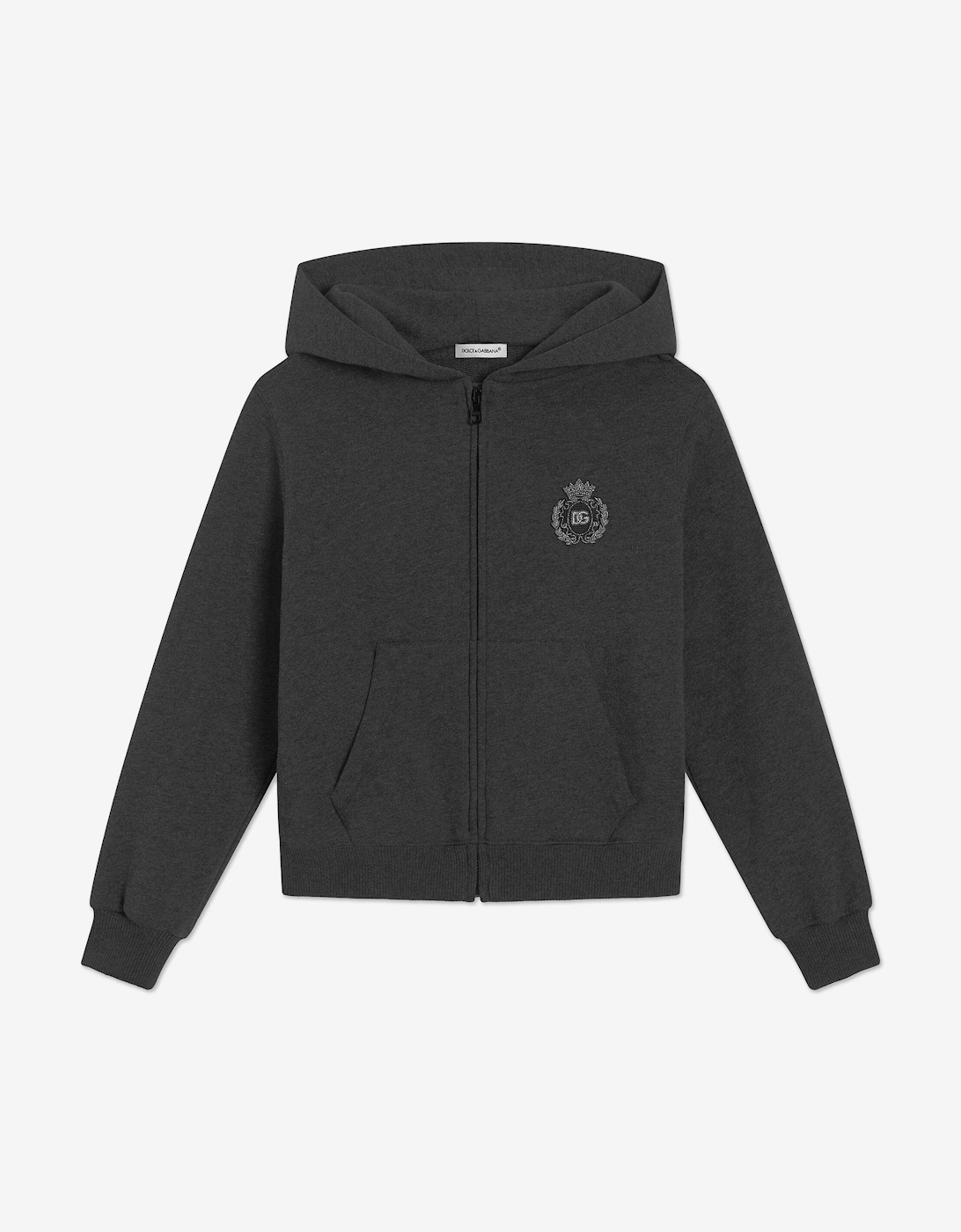 Boys Logo Zip Up Top in Grey, 6 of 5