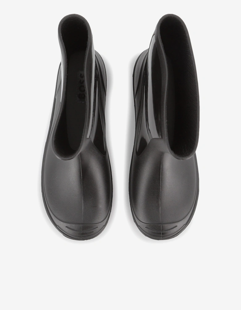 BOSS Boys Branded Rain Boots in Black