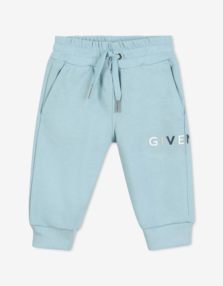 Baby Boys Logo Print Joggers in Blue