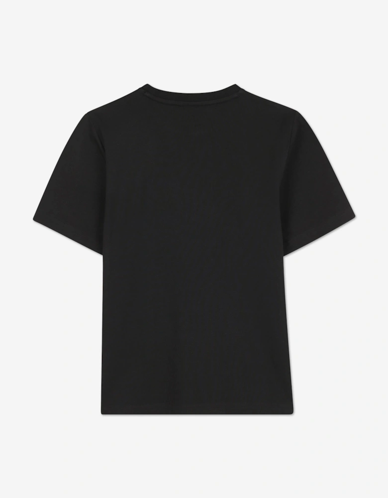 BOSS Boys Logo Print T-Shirt in Black
