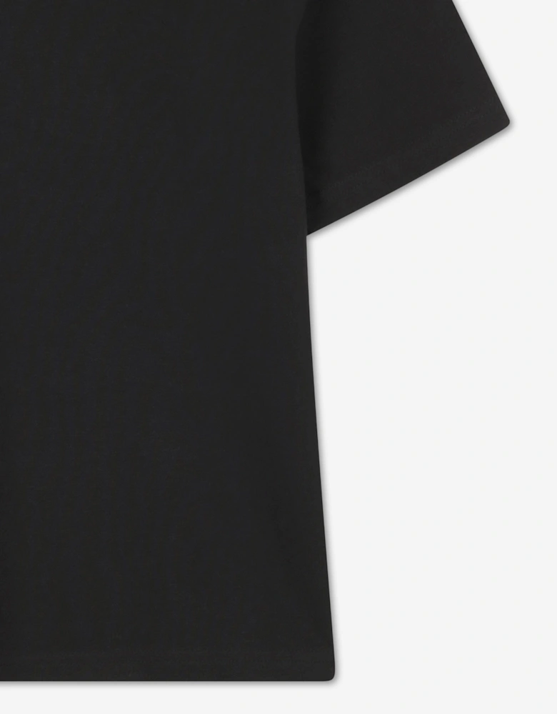 BOSS Boys Logo Print T-Shirt in Black