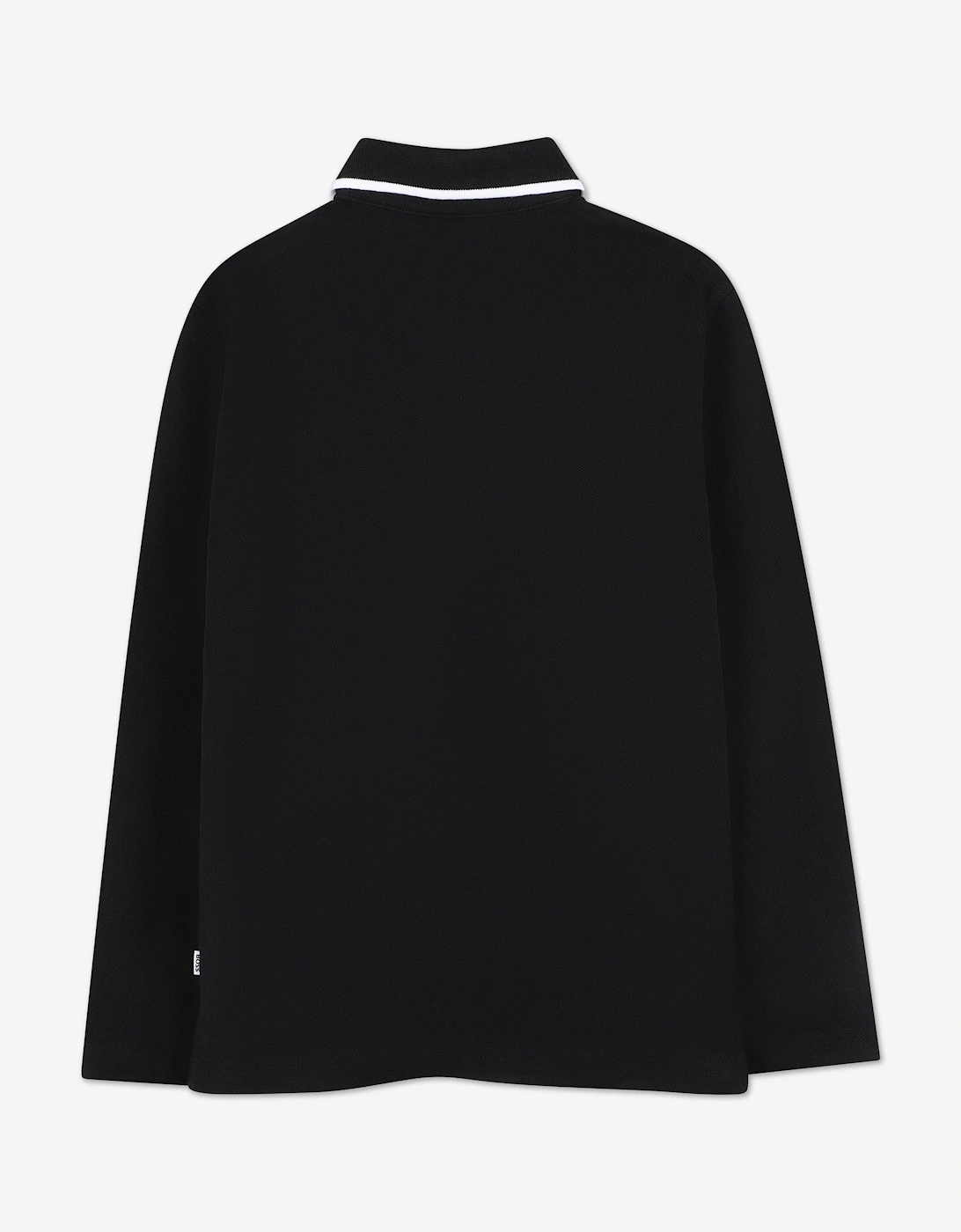 BOSS Boys Long Sleeve Polo Shirt in Black