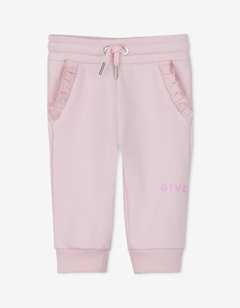 Baby Girls Logo Print Joggers in Pink