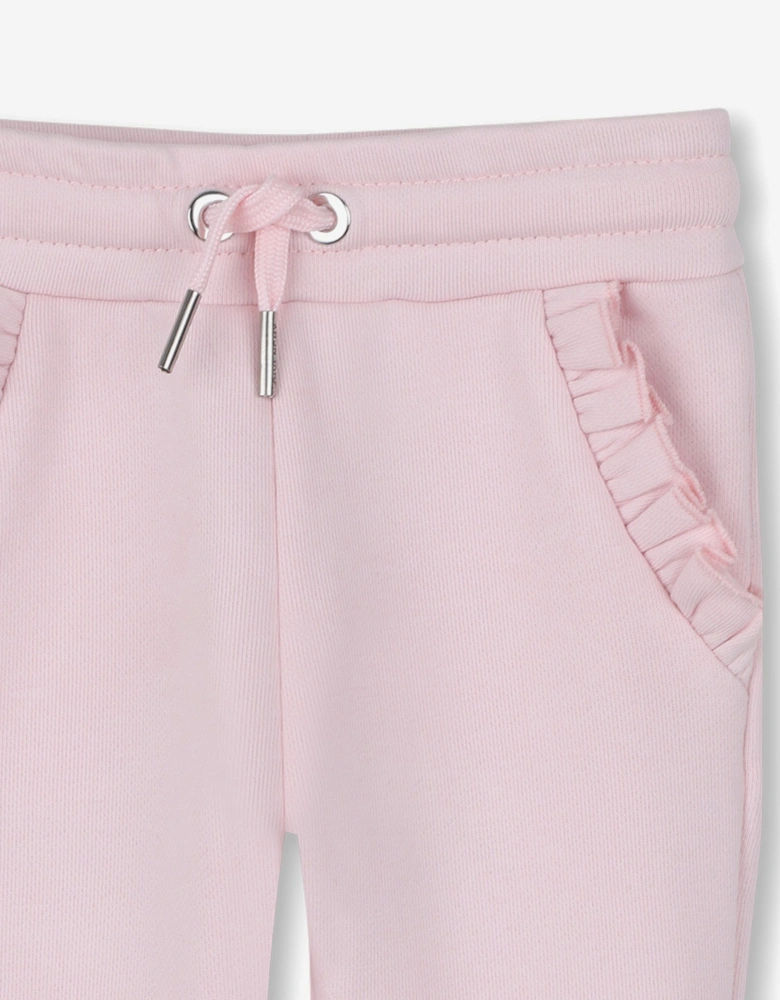 Baby Girls Logo Print Joggers in Pink