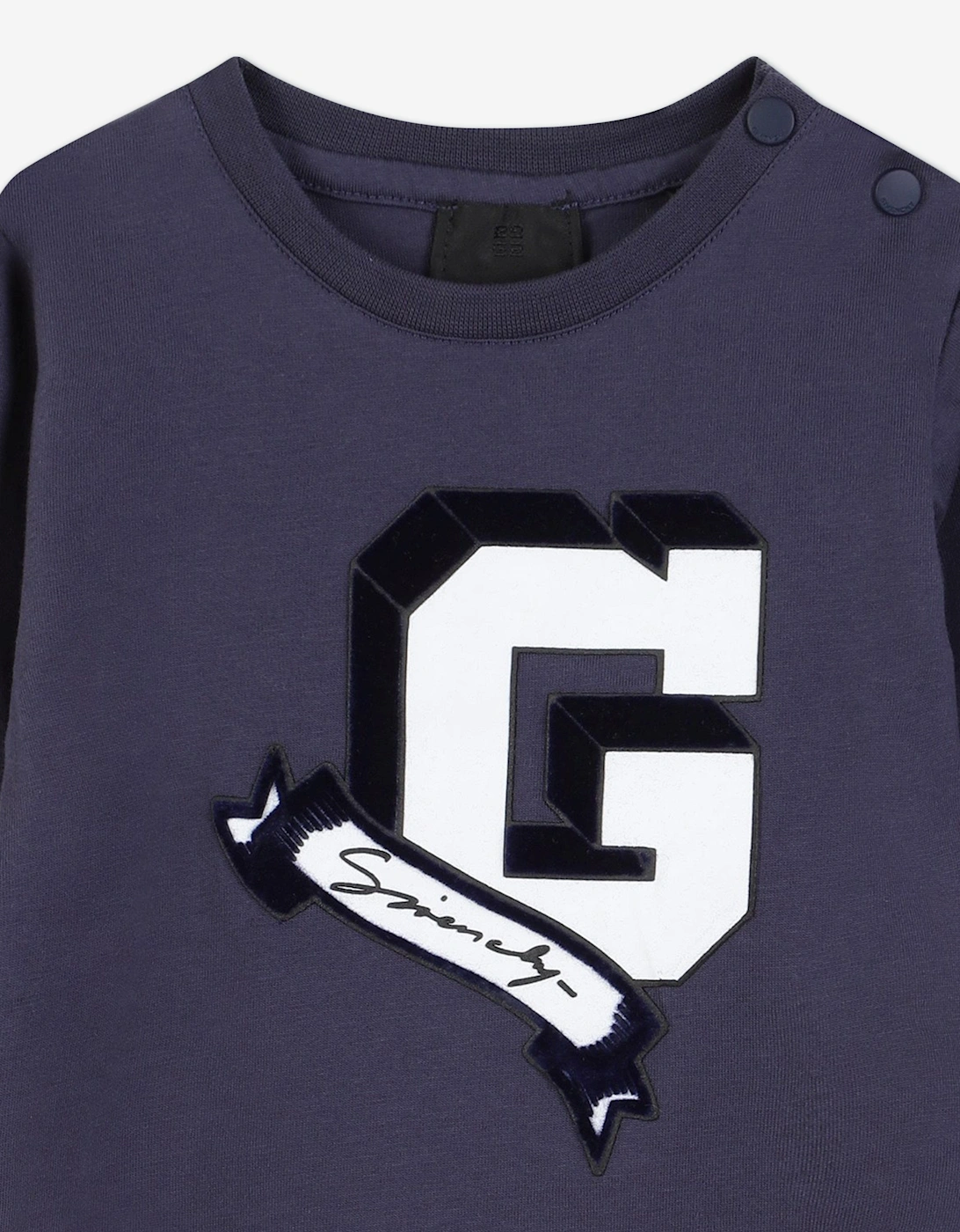 Baby Boys Long Sleeve G Logo T-Shirt in Navy