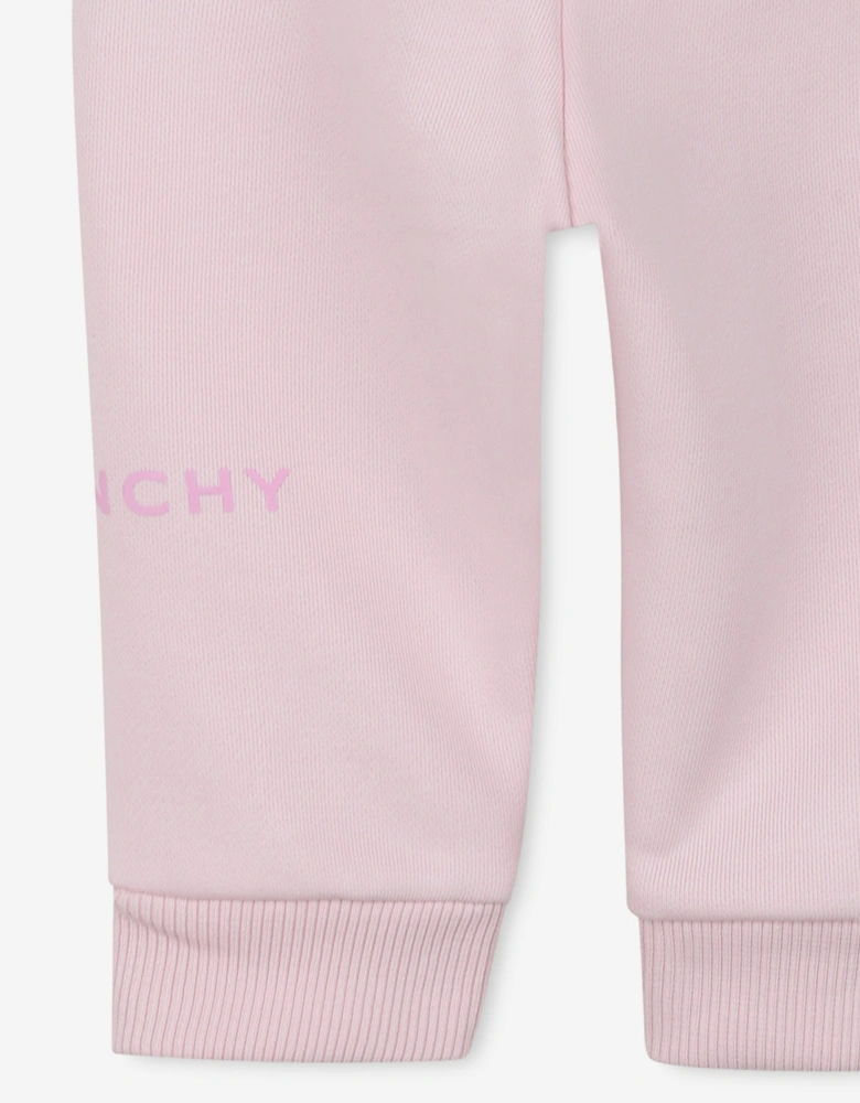 Baby Girls Logo Print Joggers in Pink