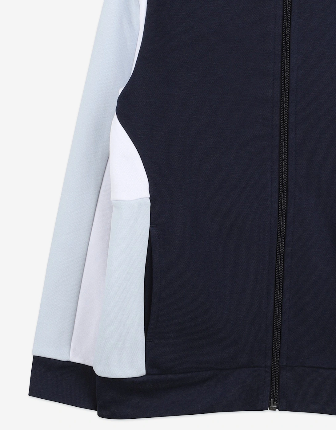 BOSS Boys Logo Print Zip Up Top in Navy