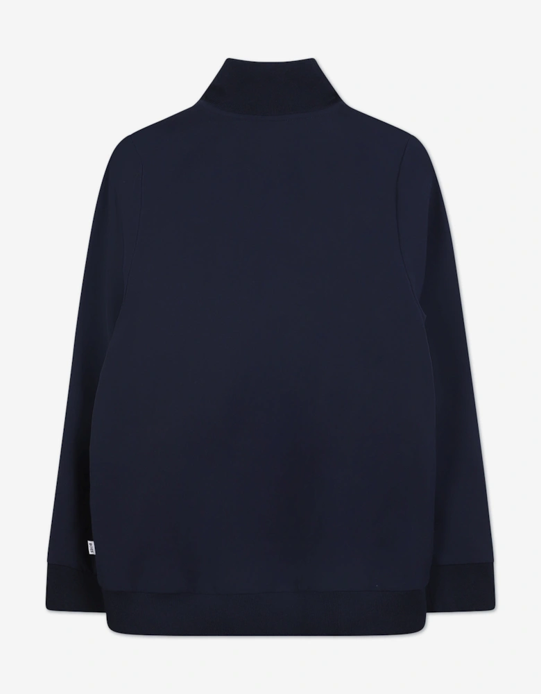 BOSS Boys Logo Track Jacket in Navy