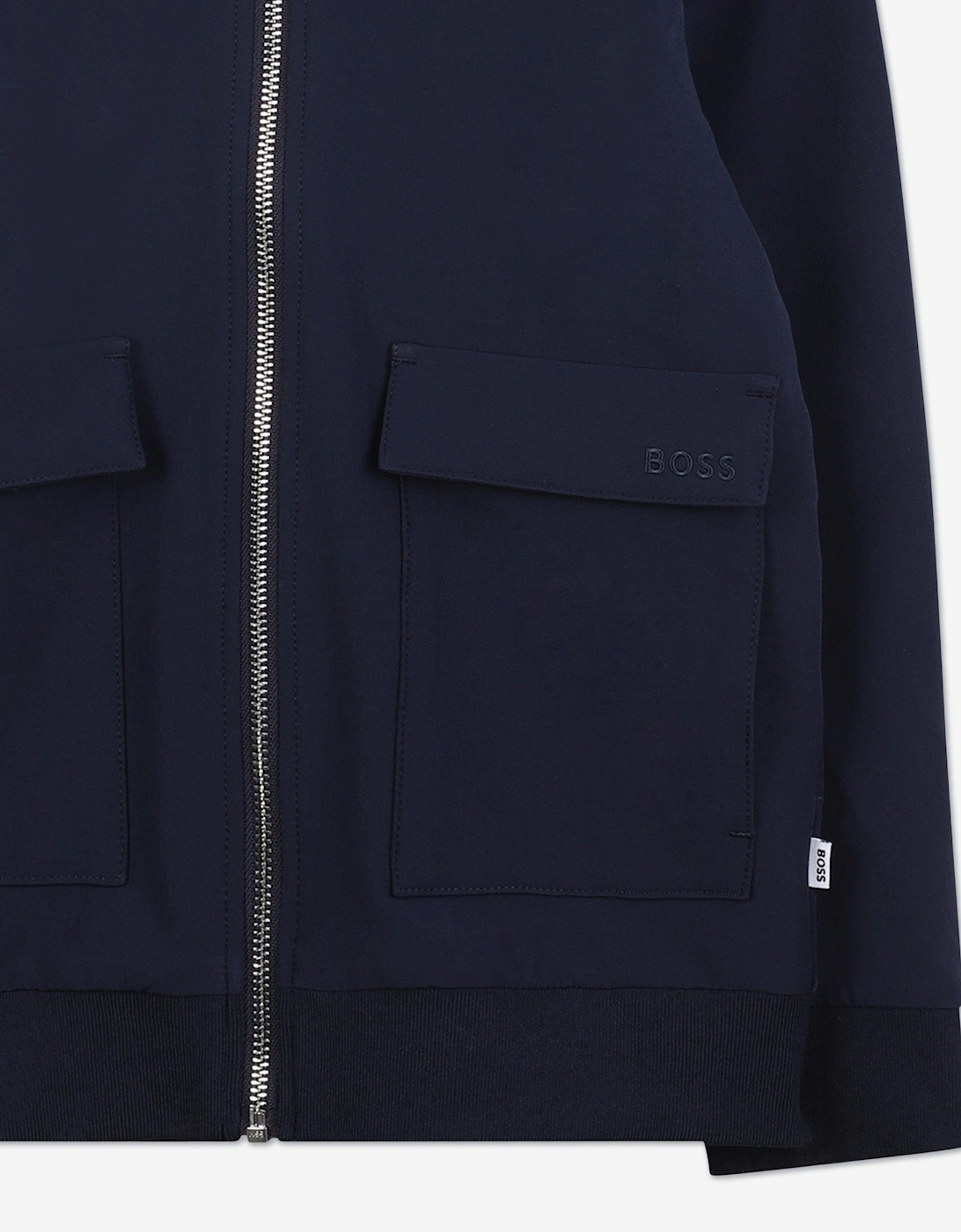 BOSS Boys Logo Track Jacket in Navy