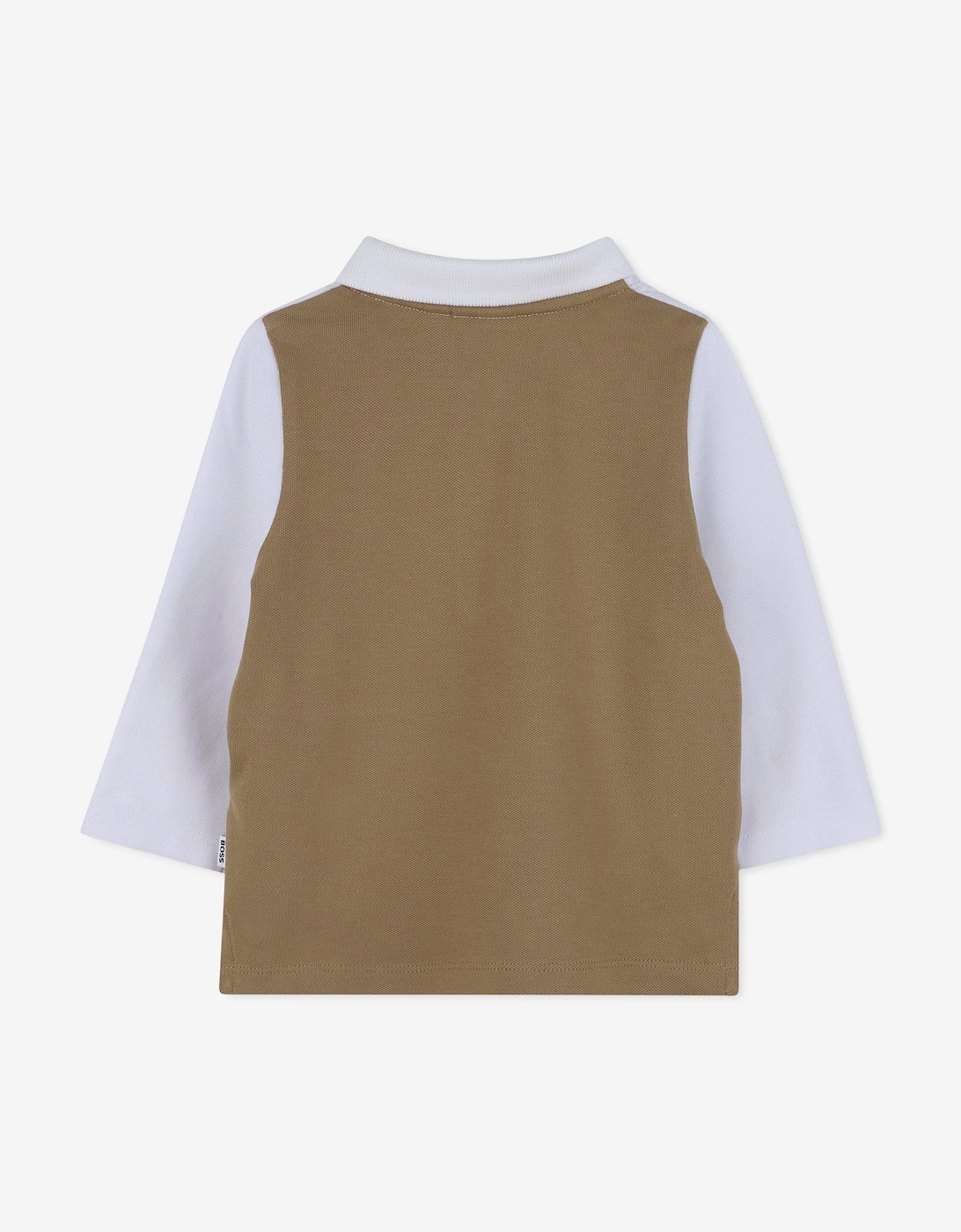 BOSS Baby Boys Long Sleeve Polo Shirt in Brown