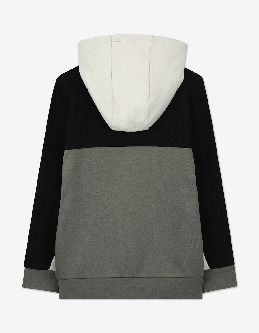 BOSS Boys Logo Print Zip Up Top in Green