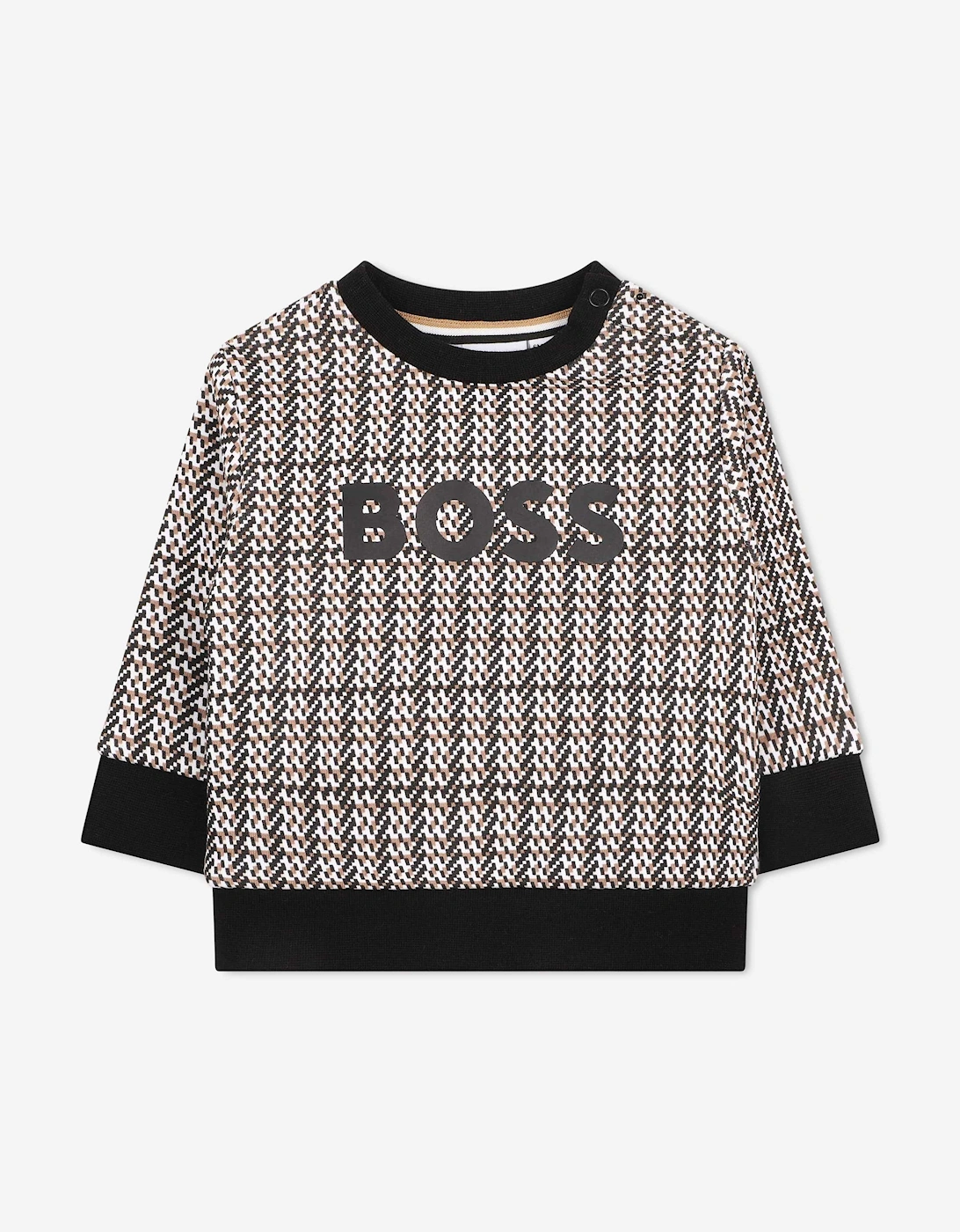BOSS Baby Boys Iconic Fantasy Print Sweatshirt in Black, 5 of 4