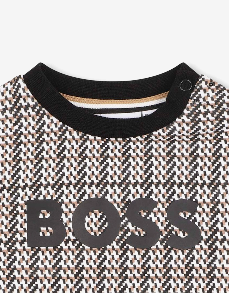 BOSS Baby Boys Iconic Fantasy Print Sweatshirt in Black