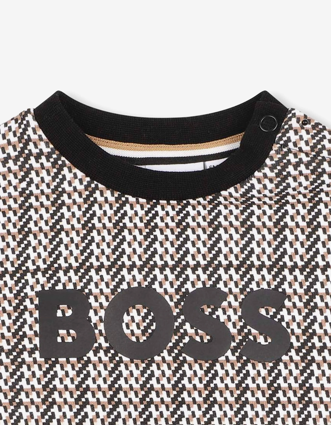BOSS Baby Boys Iconic Fantasy Print Sweatshirt in Black