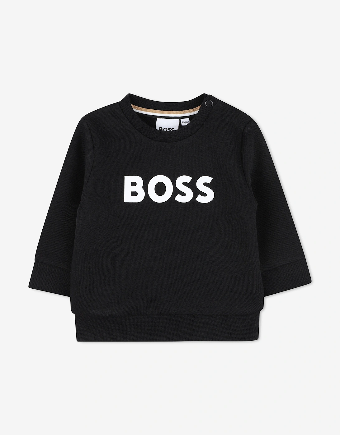 BOSS Baby Boys Logo Print Sweatshirt in Black, 5 of 4