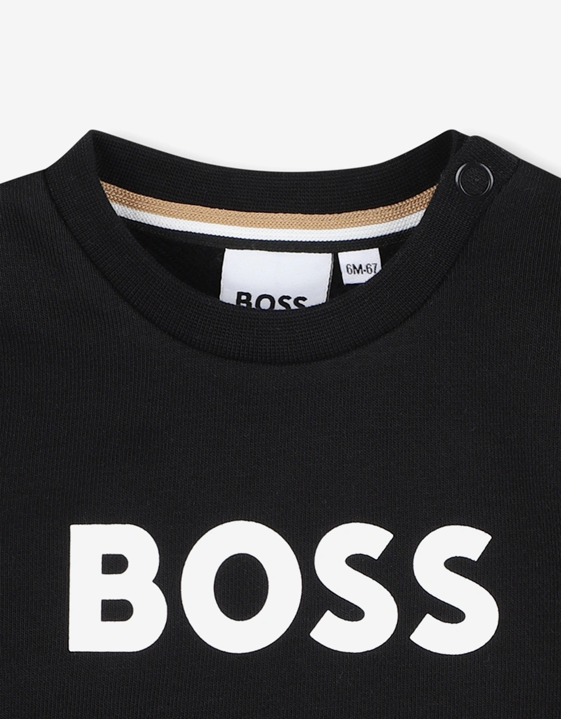 BOSS Baby Boys Logo Print Sweatshirt in Black