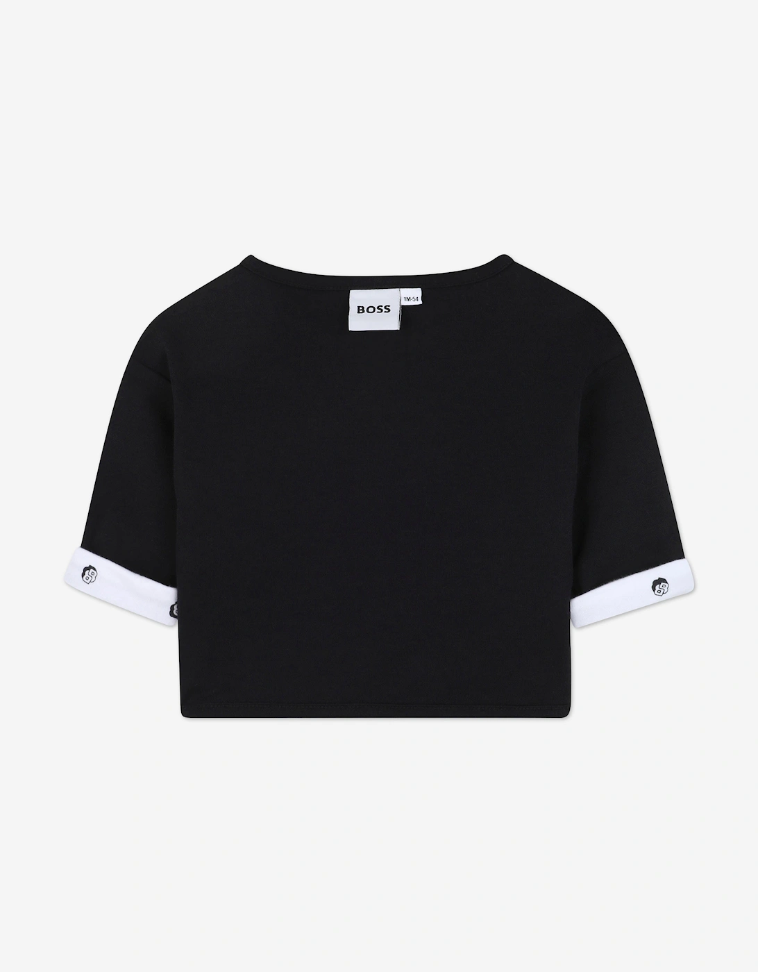 BOSS Baby Boys Reversible Sweater and Pants Set in Black