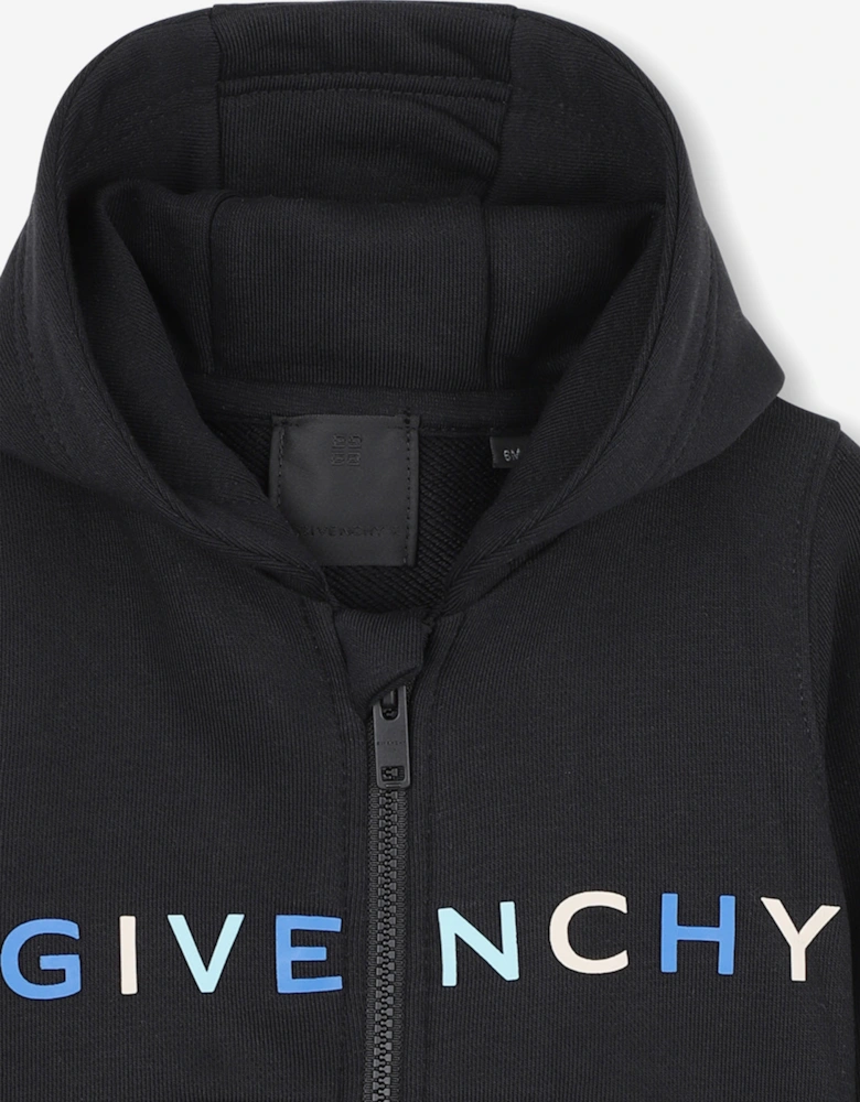 Baby Boys Logo Zip Up Top in Black