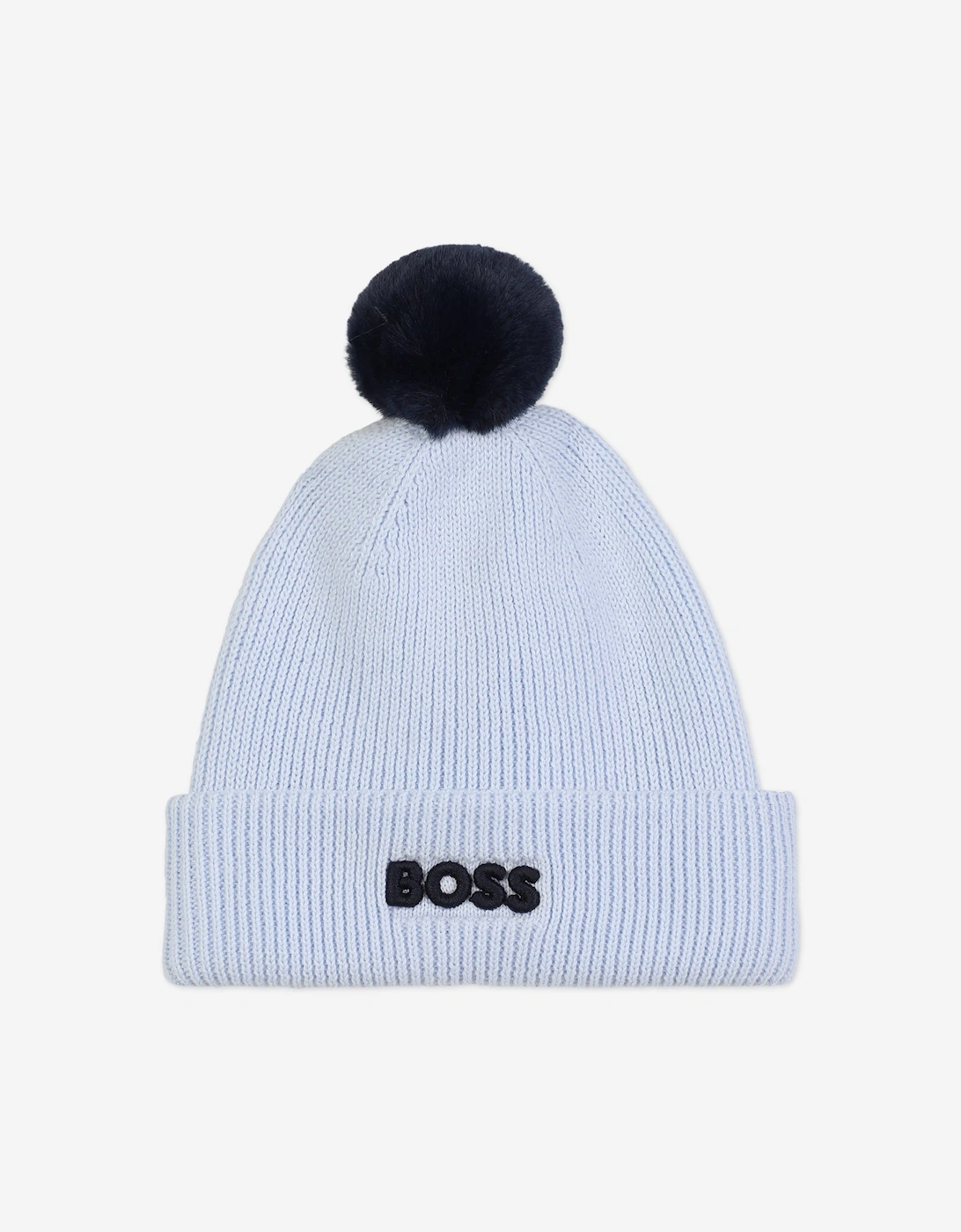 BOSS Baby Boys Bobble Hat in Blue, 5 of 4