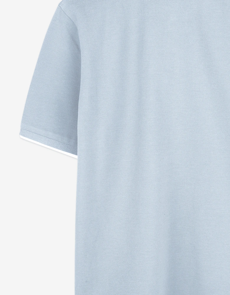 BOSS Boys Logo Print Polo Shirt in Blue