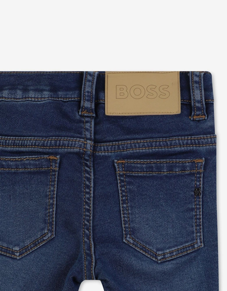 BOSS Baby Boys Regular Fit Jeans in Blue