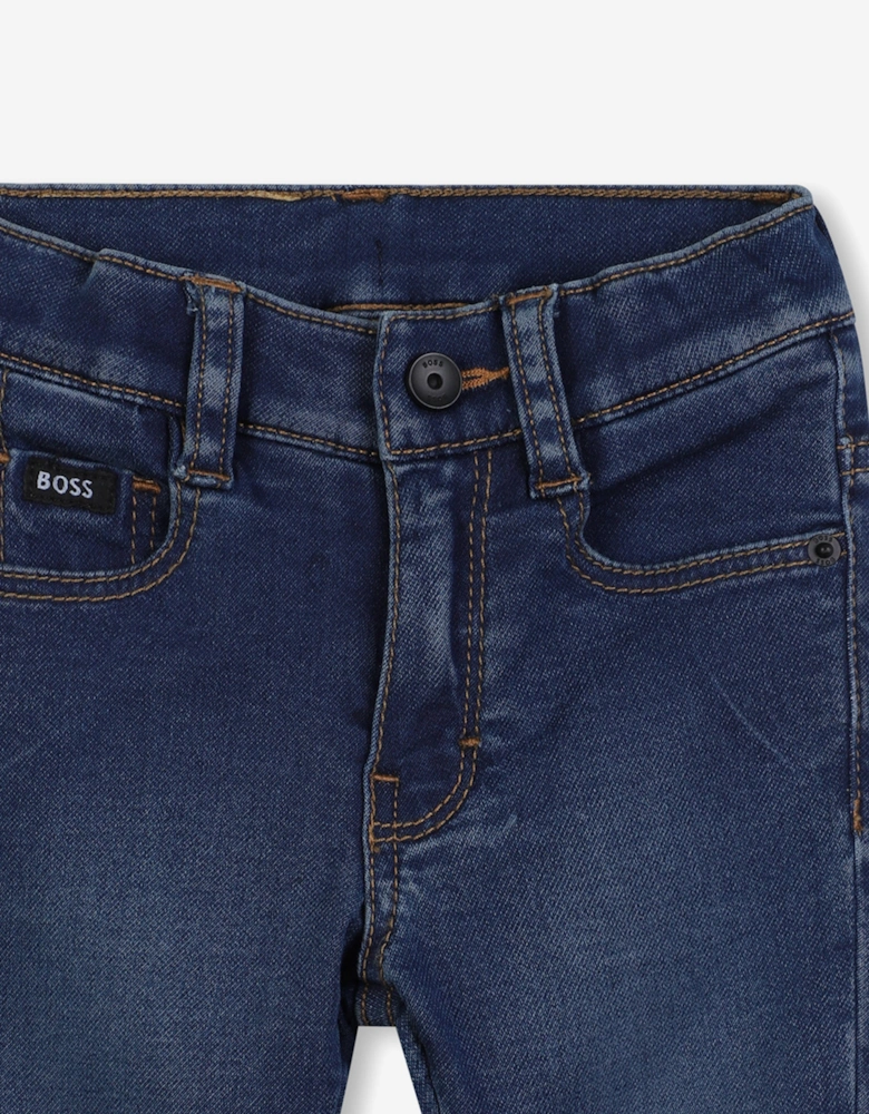 BOSS Baby Boys Regular Fit Jeans in Blue