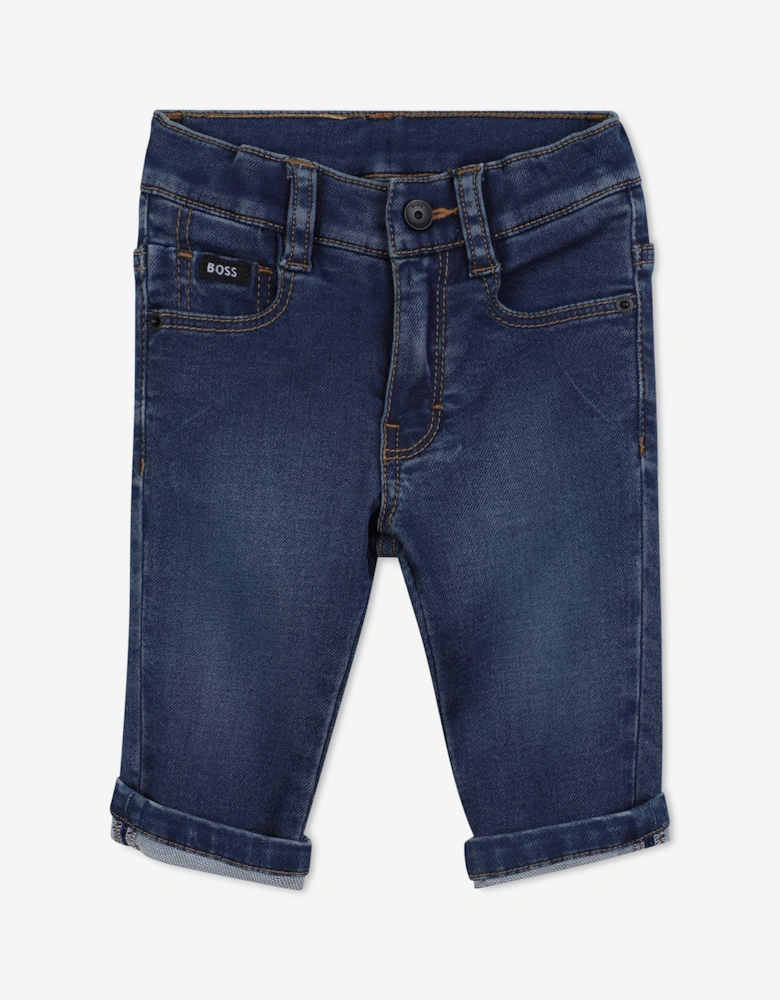 BOSS Baby Boys Regular Fit Jeans in Blue