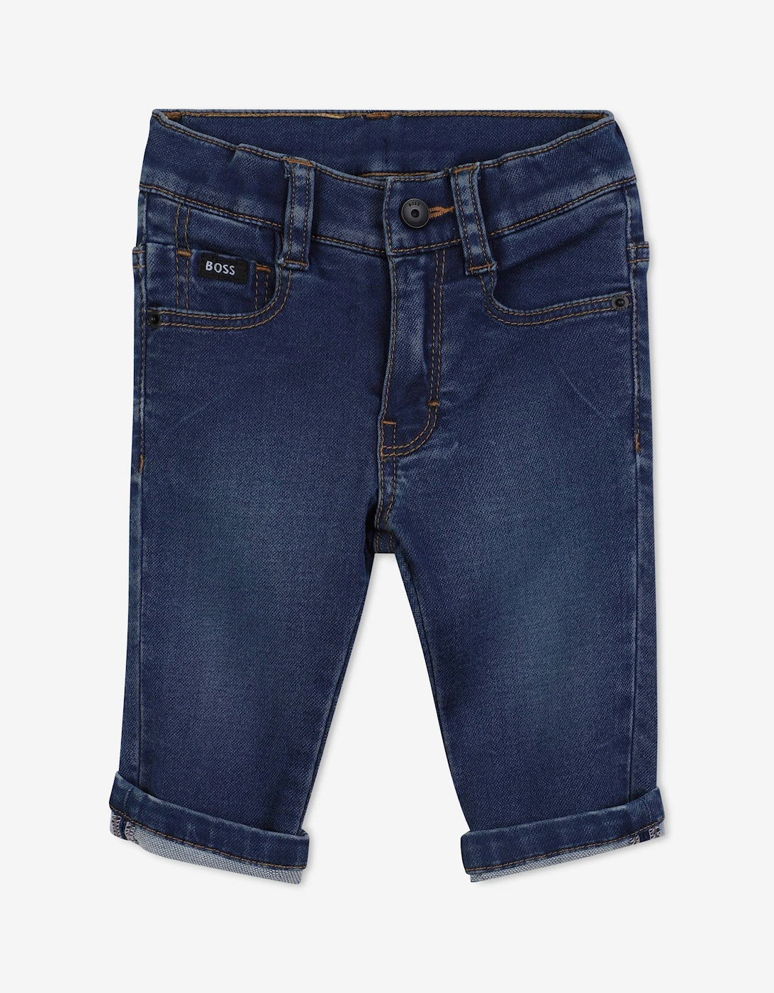 BOSS Baby Boys Regular Fit Jeans in Blue, 5 of 4