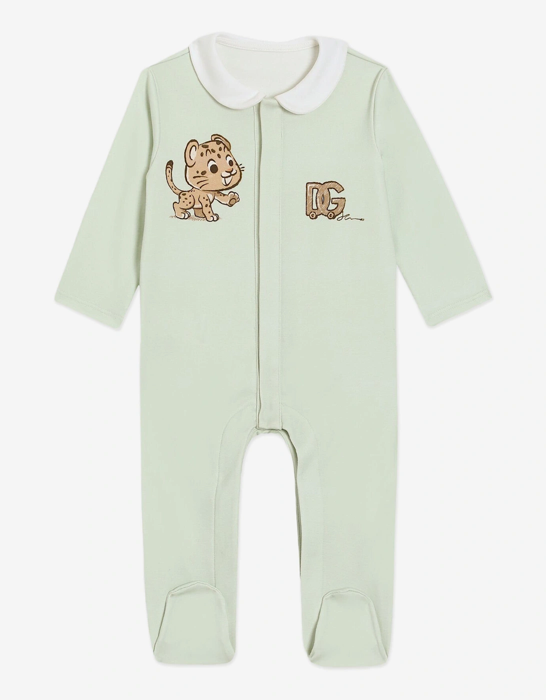 Baby Boys Leopard Babygrow Set in Green
