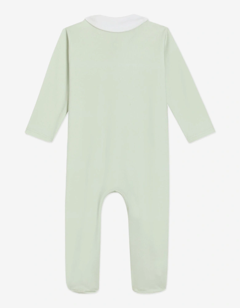 Baby Boys Leopard Babygrow Set in Green