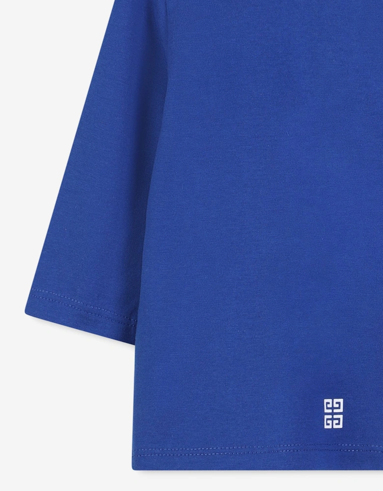 Baby Boys Long Sleeve Logo T-Shirt in Blue
