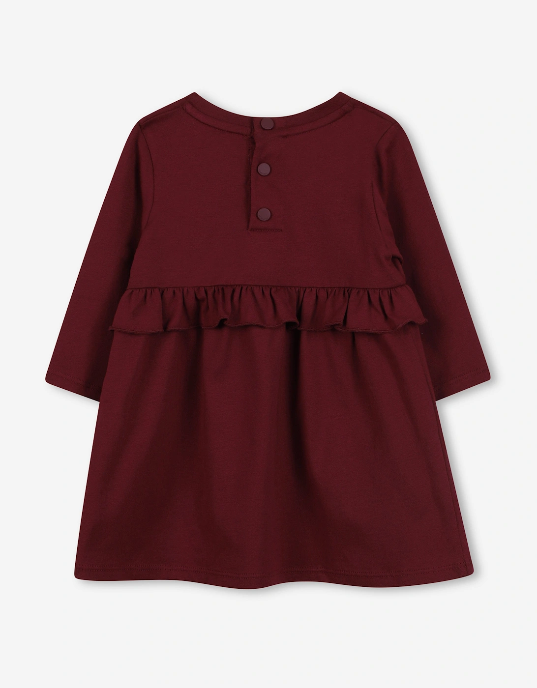 Baby Girls Logo Print Jersey Dress in Red