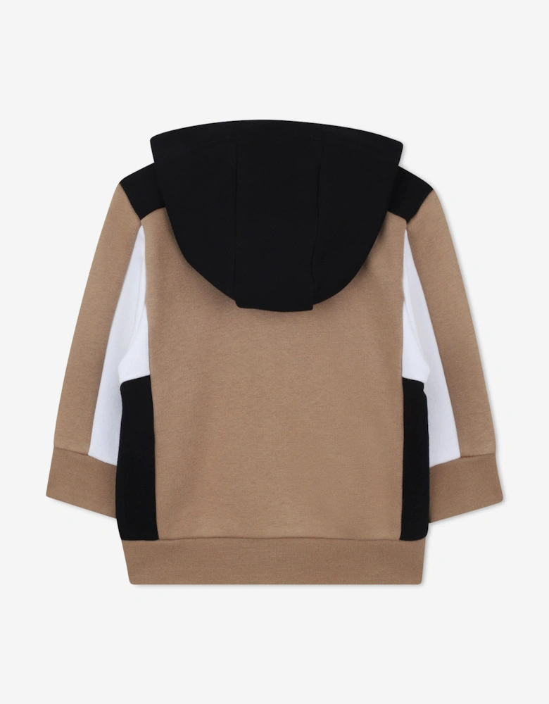 BOSS Baby Boys Logo Zip Up Top in Brown