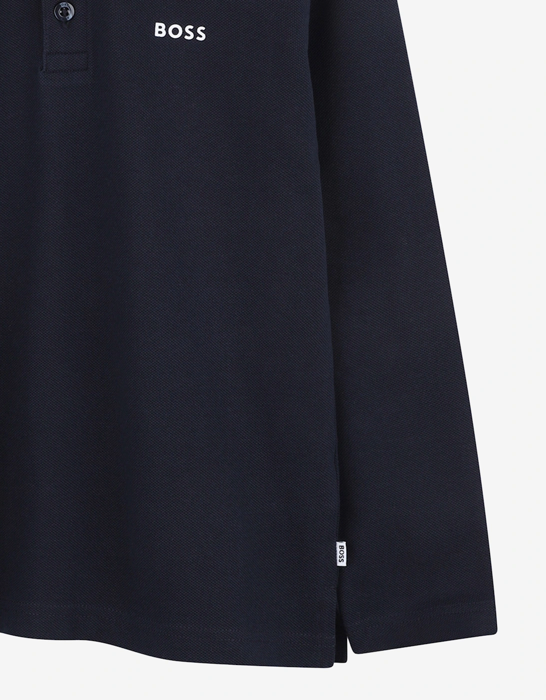 BOSS Boys Long Sleeve Polo Shirt in Navy