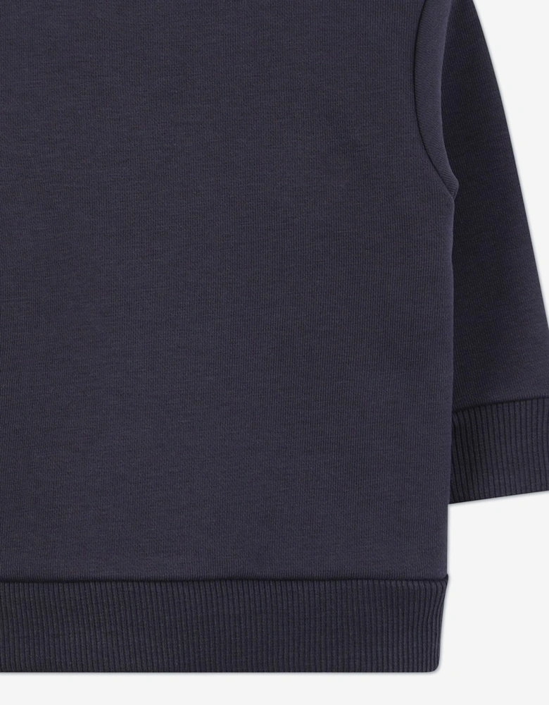 Baby Boys Logo Print Sweatshirt in Navy