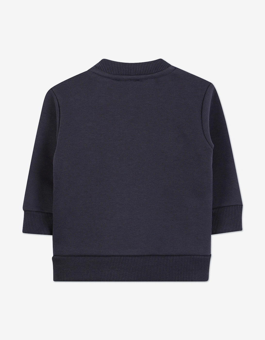 Baby Boys Logo Print Sweatshirt in Navy