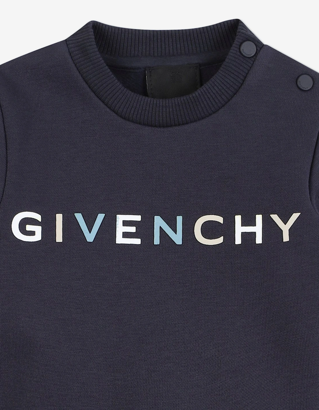 Baby Boys Logo Print Sweatshirt in Navy