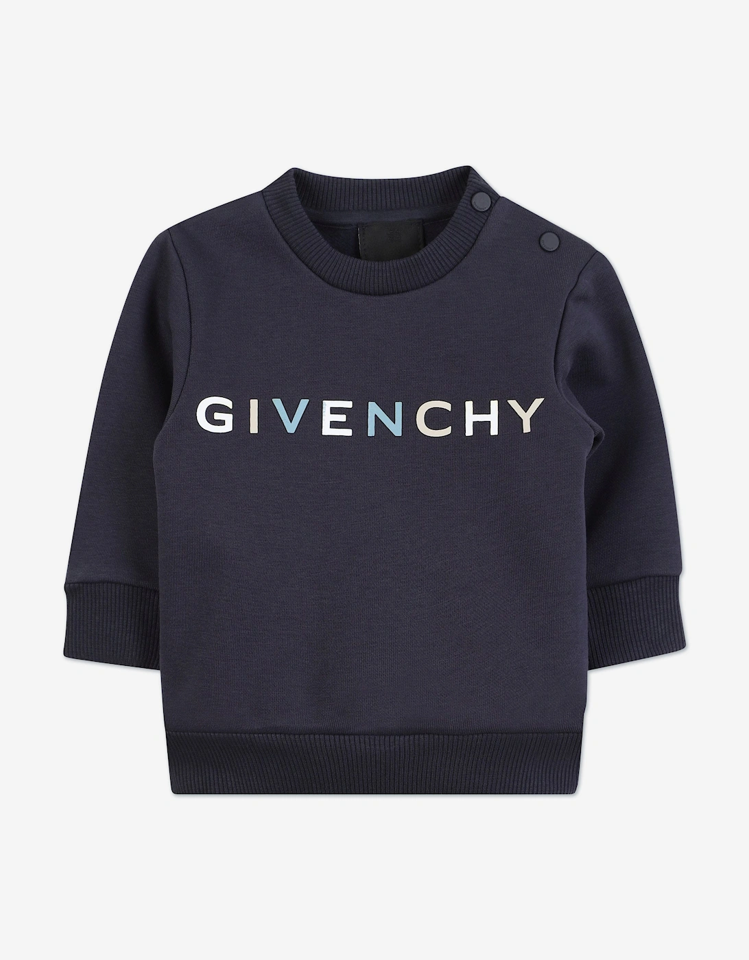 Baby Boys Logo Print Sweatshirt in Navy, 5 of 4