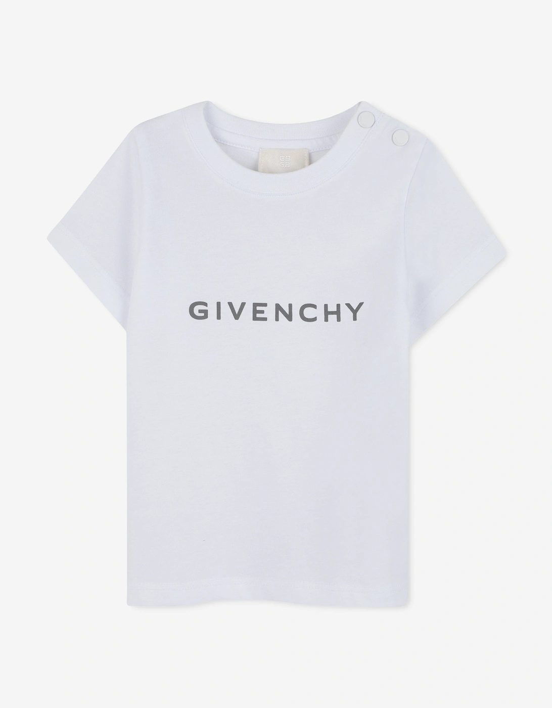 Baby Boys Logo Print T-Shirt in White, 5 of 4