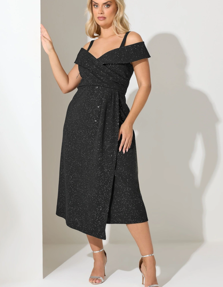 Bardot Glitter Skater Dress