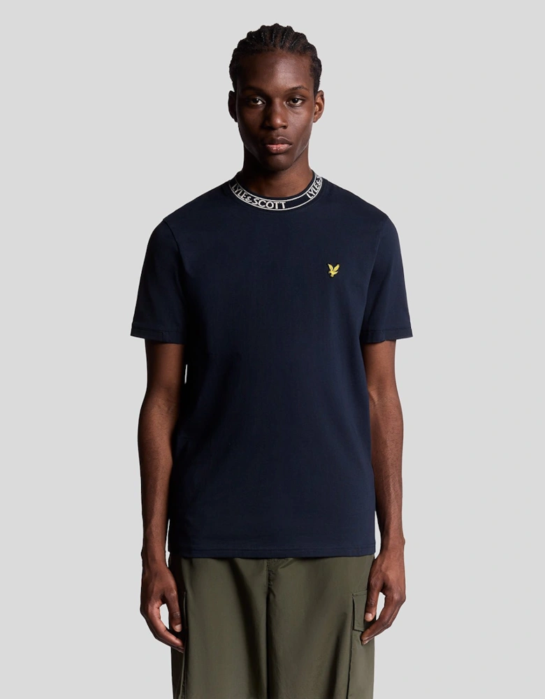 Collar Logo Ribbed T-Shirt