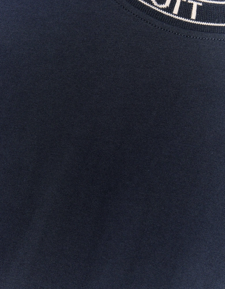 Collar Logo Ribbed T-Shirt