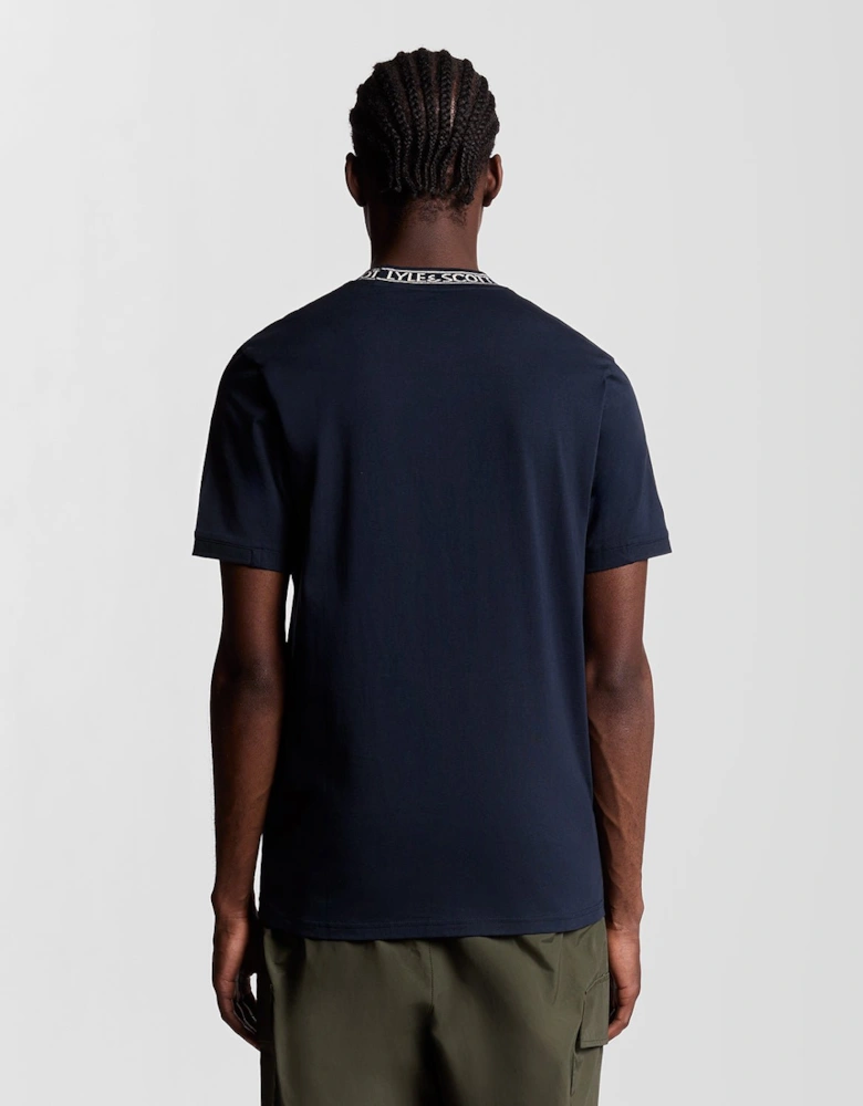 Collar Logo Ribbed T-Shirt