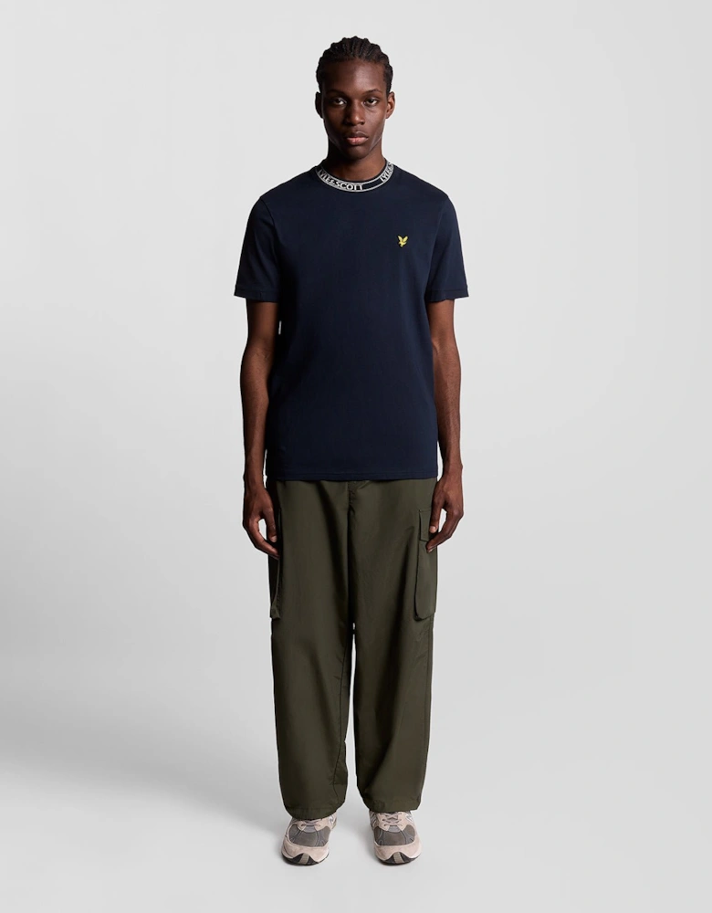 Collar Logo Ribbed T-Shirt