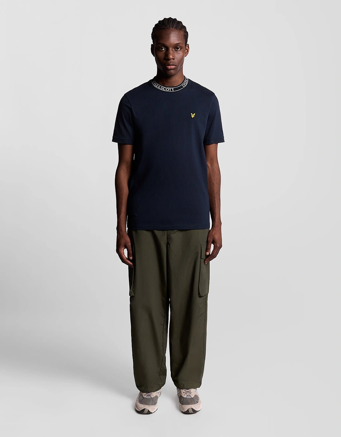 Collar Logo Ribbed T-Shirt