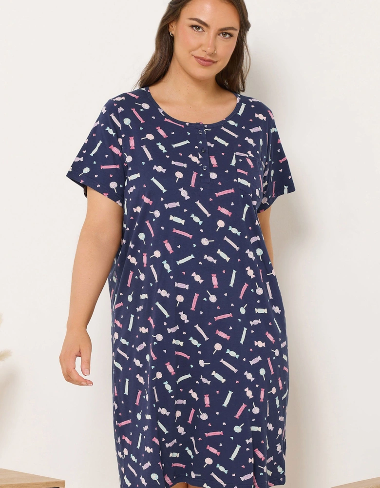 Sweet Print Placket Nightdress