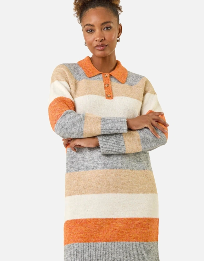 Collared Knit Shift Dress