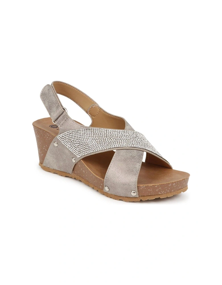 Embellished Wedge Heeled Sandals