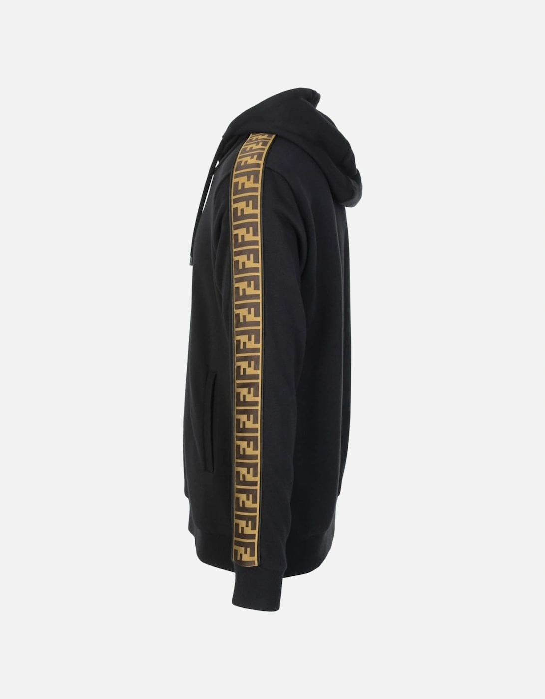 Felpa Logo-Trim Hooded Sweatshirt Black