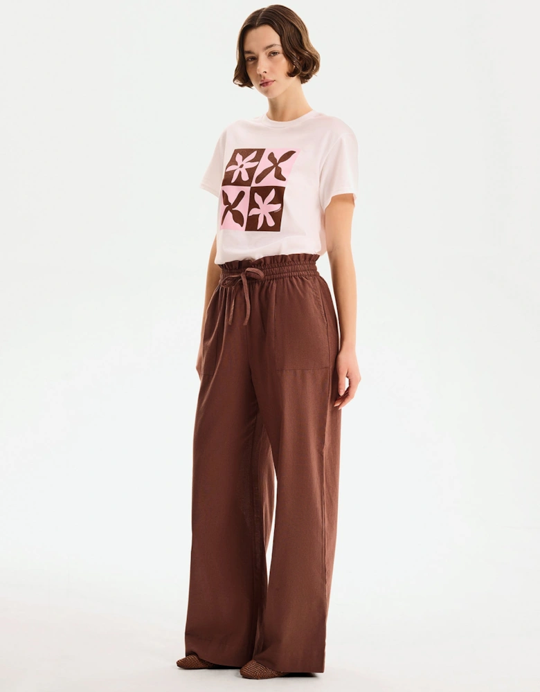 Check Boyfriend T-Shirt in White